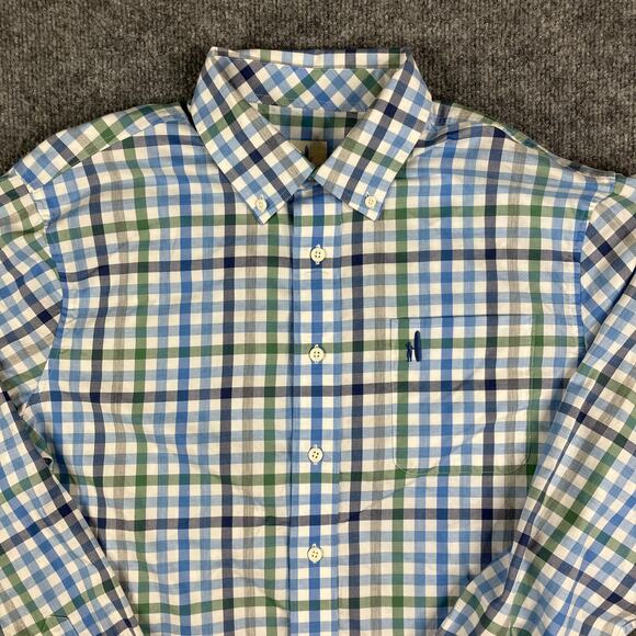 Johnnie-O Hangin' Out Button-Up Shirt Mens Size M Multicolor Check Casual - Picture 2 of 9